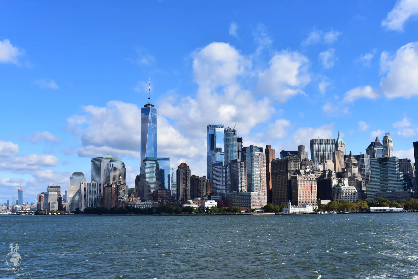 Výhled z lodi na Manhattan