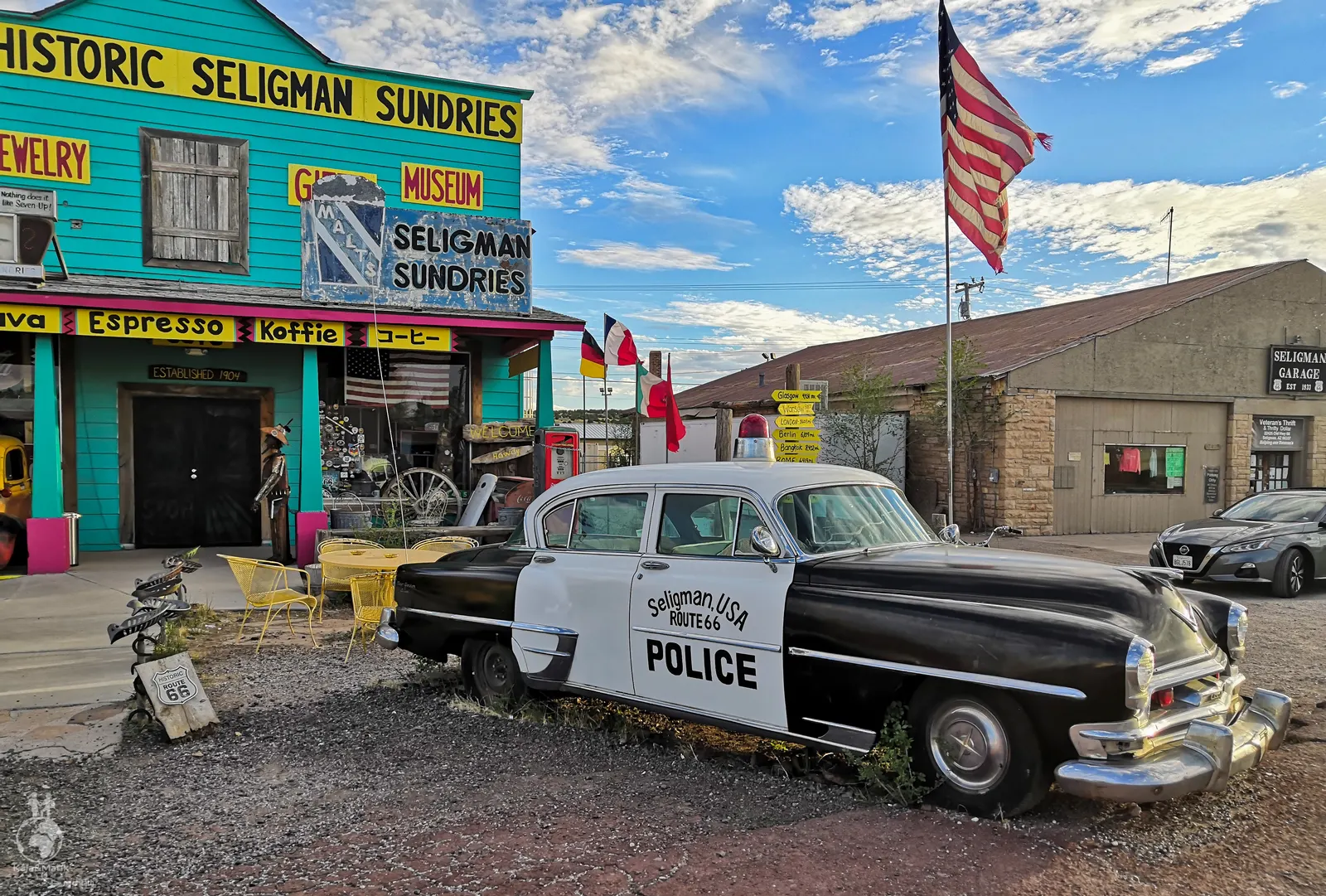 Městečko Seligman ležící na Route 66