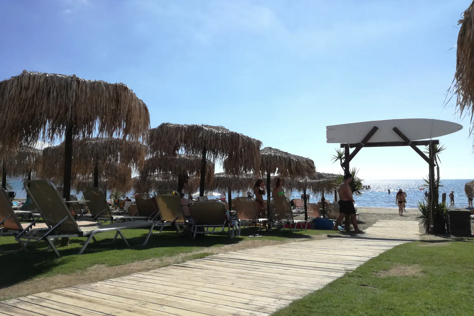 Havana beach club na pláži v Laganas